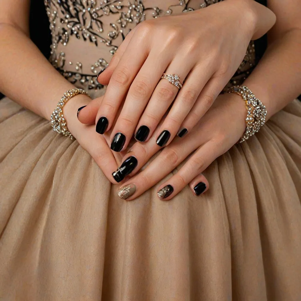 Jakie paznokcie do czarnej sukienki?