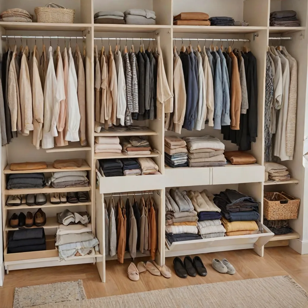 Jak układać ubrania w głębokiej szafie – praktyczne sposoby na organizację przestrzeni.
